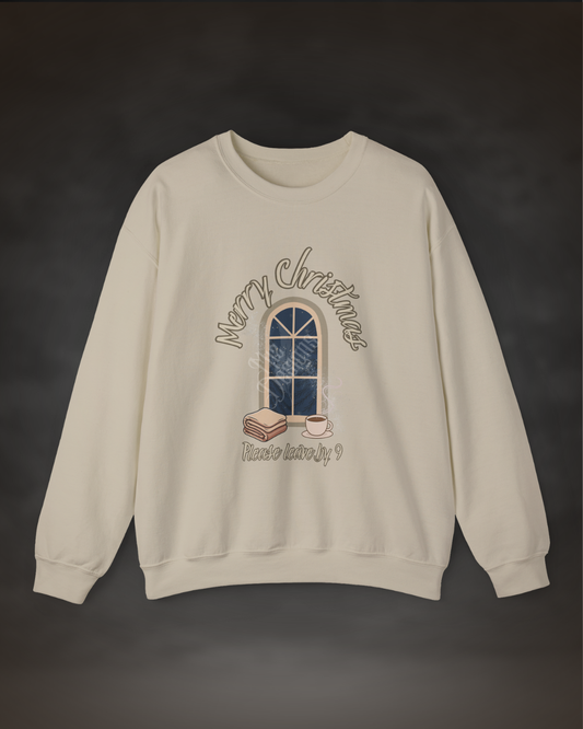"Merry Christmas, Please Leave by 9" Cozy Holiday Pullover