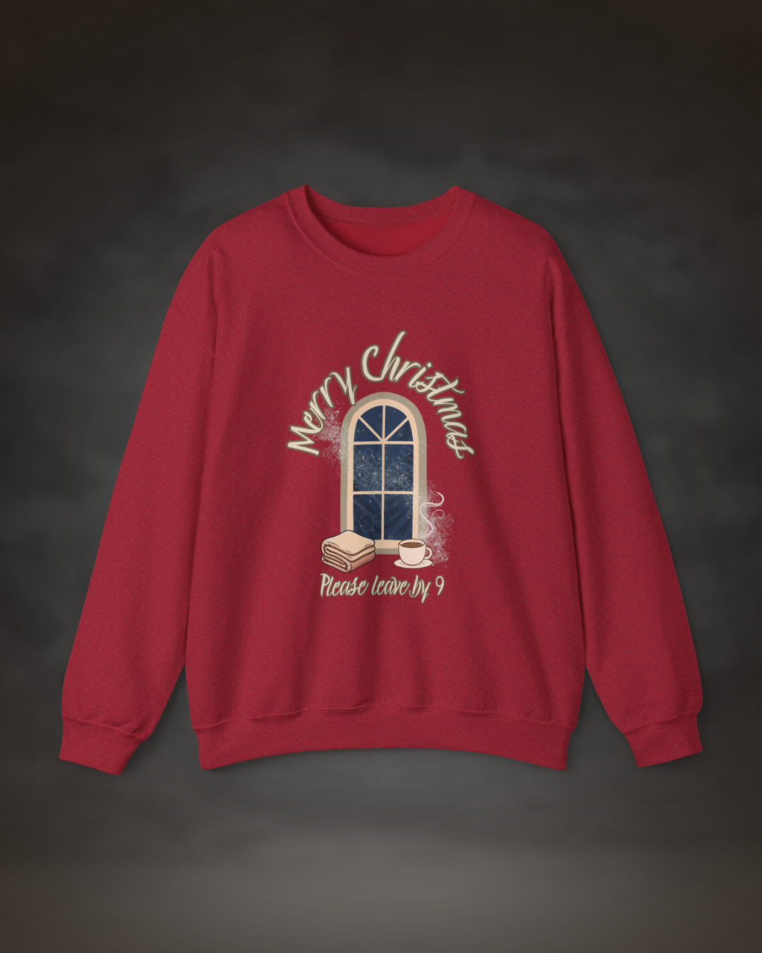 "Merry Christmas, Please Leave by 9" Cozy Holiday Pullover