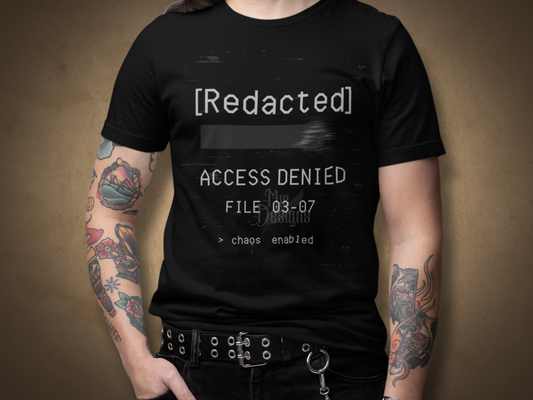 Redacted Access Denied Men's Shirt